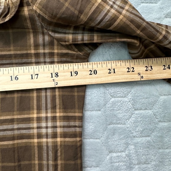 Nili Lotan Womens Plaid Ruffle Yoke Button Down Blouse S Dark Academia Heritage - Picture 6 of 7